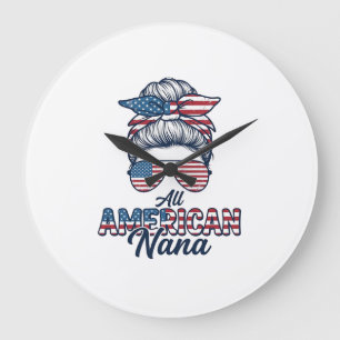 All American Mormor Patriotisk Rufsigt Upphöjt Hår Stor Klocka