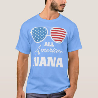 All American Nana Grandma 4:e juli Matching Family T Shirt