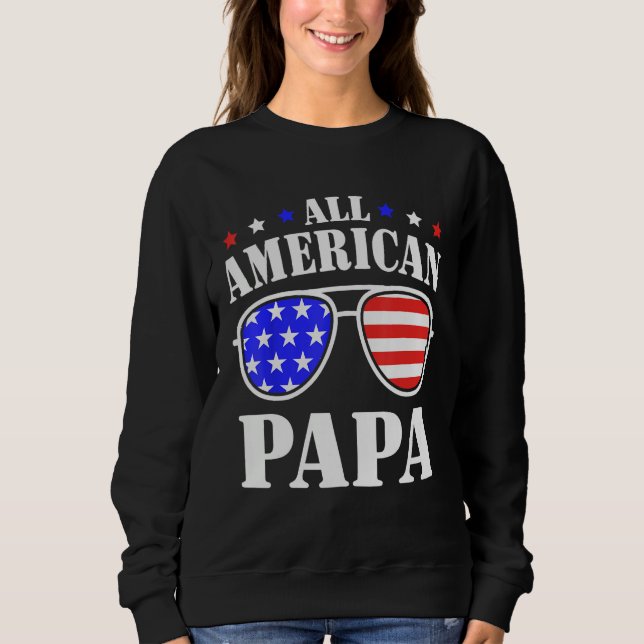 All American Papa 4th of July 2023 All American Br T Shirt (Framsida)