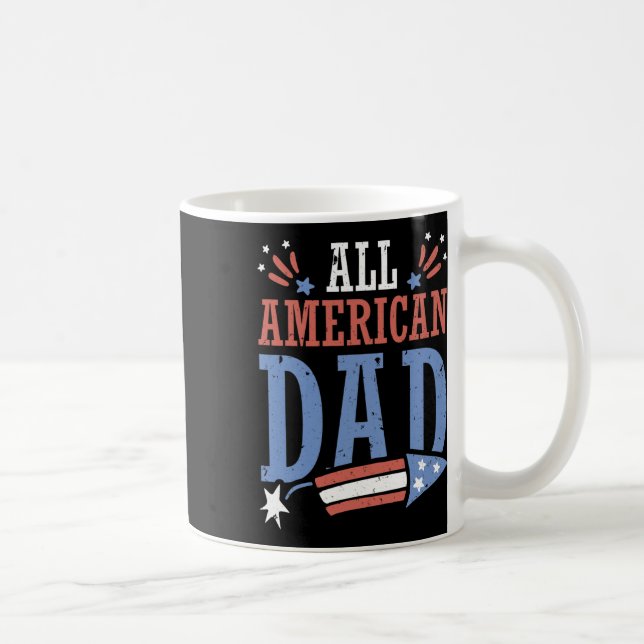 All American Pappa 4:e juli-brandsläckare Independ Kaffemugg (Höger)