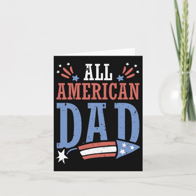 All American Pappa 4:e juli-brandsläckare Independ Kort (Framsida)