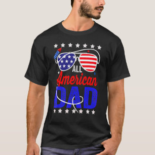 All American Pappa 4:e juli Fars dag Manar pappa T Shirt