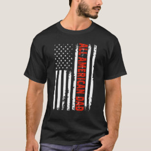 All American Pappa 4:e juli Fars dag Manar pappa T Shirt