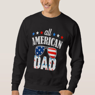 All American Pappa 4:e juli, USA:s familjerelateri Lång Ärmad Tröja