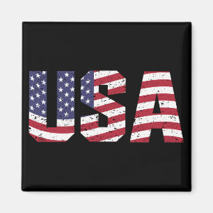 "All American" Patriotic USA Logotyp Magnet