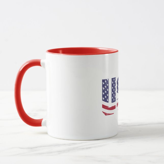 "All American" Patriotic USA Logotyp Mugg (Vänster)