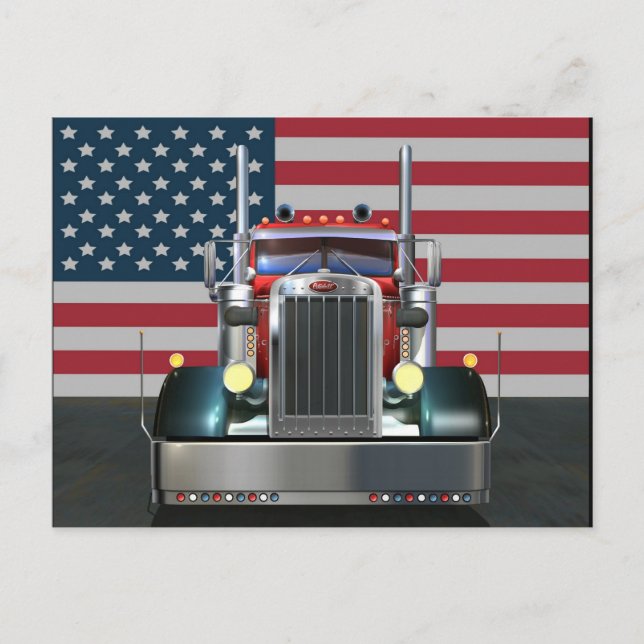 All American Peterbilt Vykort (Framsida)