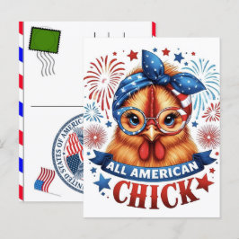 All American Pojke 4:e Juli Barn Självständighetsd Helg Vykort