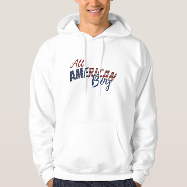 ALL AMERICAN POJKE HOODIE (Framsida)