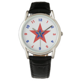 All-American Red and Blue Star Armbandsur
