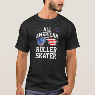 All-American Roller Skater 4:e juli amerikanska FL T Shirt
