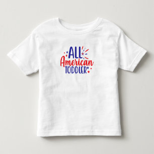 All American Småbarn 4:e juli T-Shirt för barn
