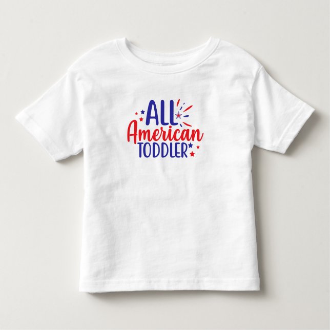 All American Småbarn 4:e juli T-Shirt för barn (Framsida)
