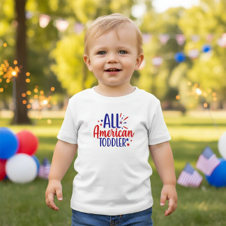 All American Småbarn 4:e juli T-Shirt för barn