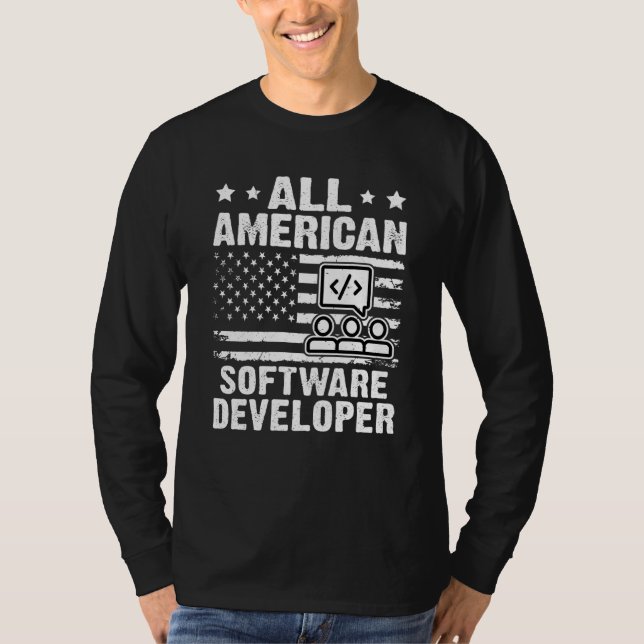 All American Software Developer T Shirt (Framsida)