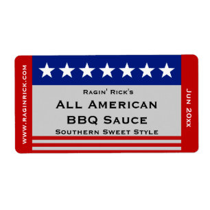 All American Stars och stripes Food Container Fraktsedel