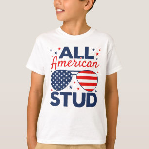 All American Stud, 4:e juli Tshirt för barn T Shirt