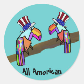 All American Toucan Stickers Runt Klistermärke
