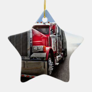 All American Trucker Julgransprydnad Keramik