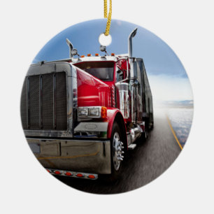 All American Trucker Julgransprydnad Keramik