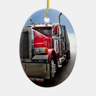 All American Trucker Julgransprydnad Keramik