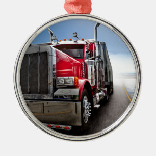 All American Trucker Julgransprydnad Metall