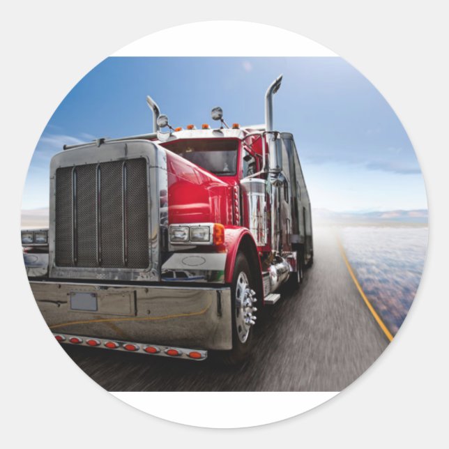 All American Trucker Runt Klistermärke (Framsida)