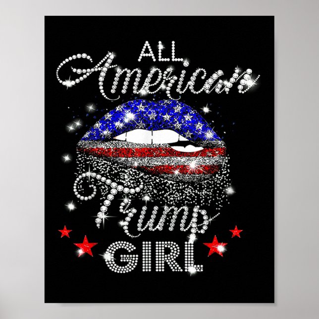 All American Trump Flicka Mun Diamant  Poster (Framsidan)