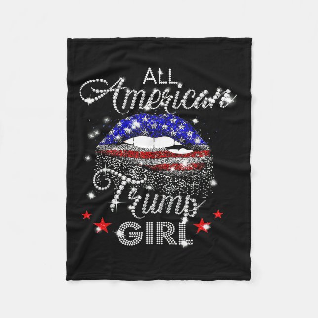 All American Trump Girl Mouth Diamond Fleecefilt (Framsidan)