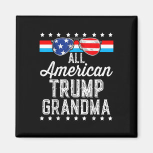 All American Trump Grandma American Flagga Sungles Magnet