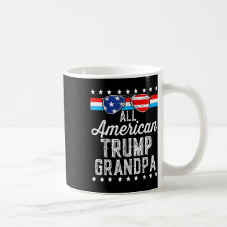 All American Trump Grandpa American Flagga Sungles Kaffemugg