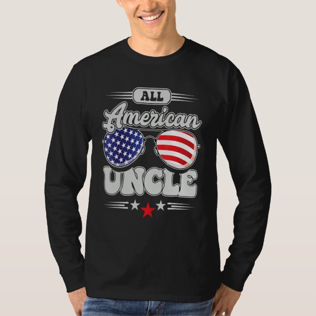 All American Uncle 4th Of July Family Matching T Shirt (Framsida)