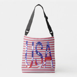 All American USA flagga Logotyp Stripe Axelväska