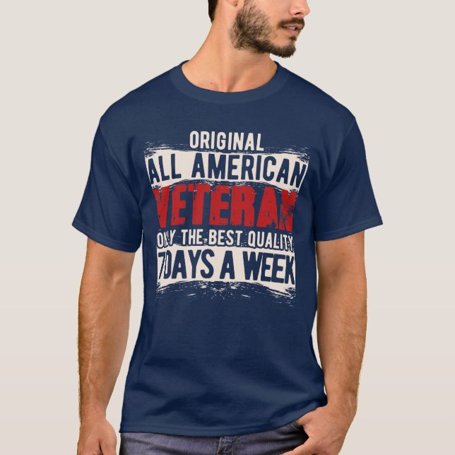 All American Veteran Manar T Shirt (Framsida)