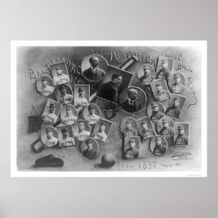 All Amerika baseball turnerar 1897 Poster