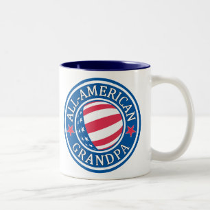 All-Amerikan morfar Två-Tonad Mugg