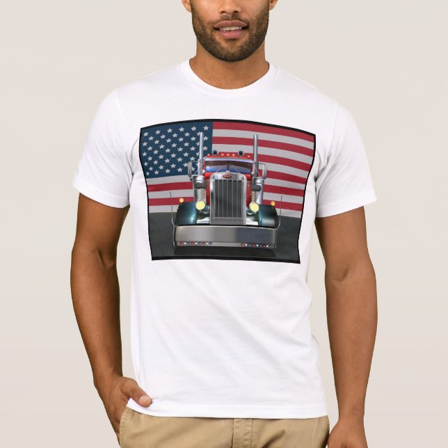 All amerikan Peterbilt Tee Shirt (Framsida)