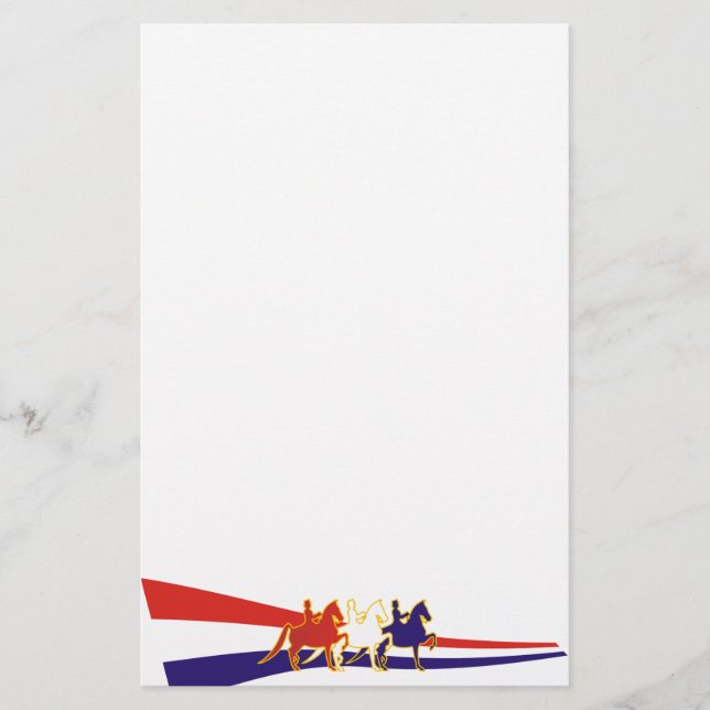All amerikan stationära Saddlebred Brevpapper (Framsida)