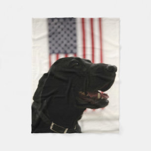 All-Amerikan svart Labrador Retriever Fleecefilt