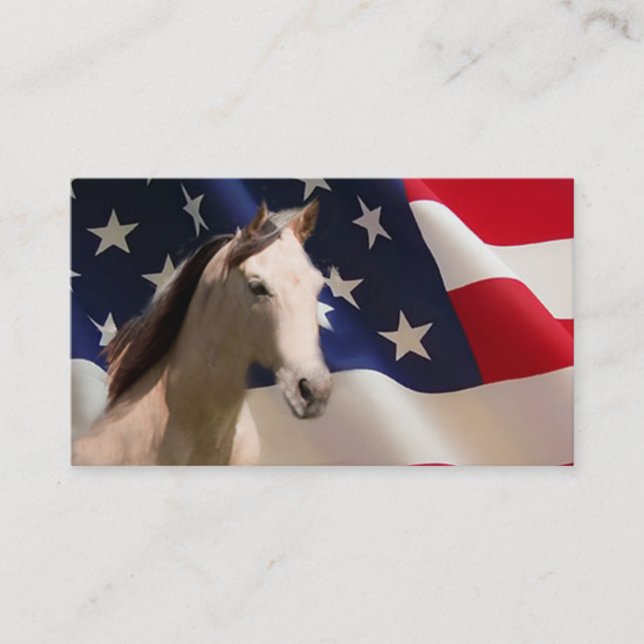 All amerikanhästvisitkort visitkort (Framsida)