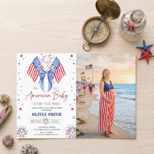 All Amerikansk Baby Shower Foto Inbjudan