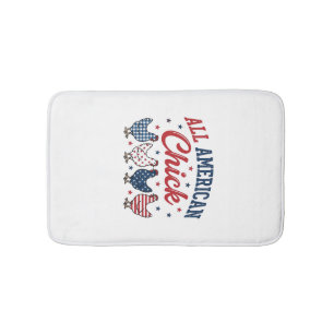 All Amerikansk Chick Patriotisk Kyckling T-Shirt D Badrumsmatta