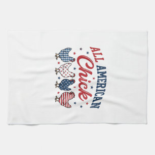 All Amerikansk Chick Patriotisk Kyckling T-Shirt D Kökshandduk
