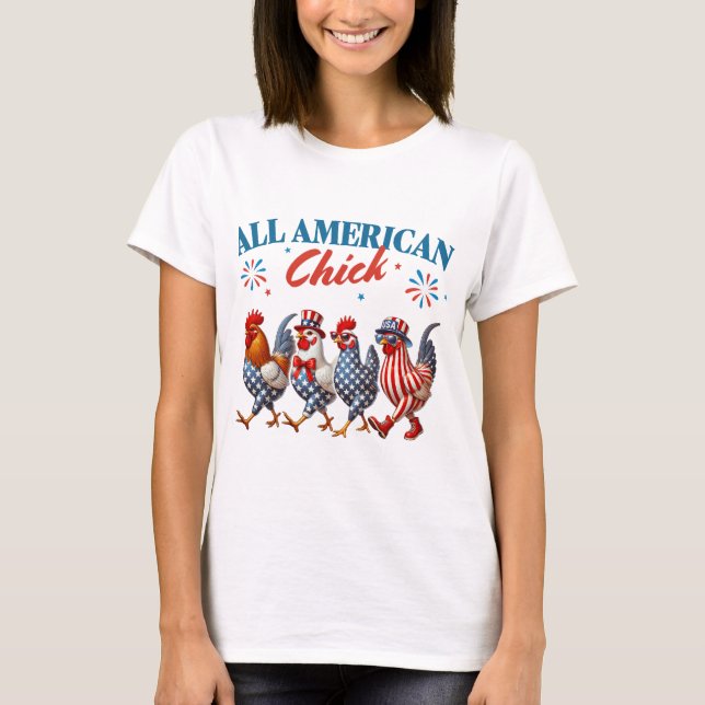 All amerikansk Chick T Shirt (Framsida)