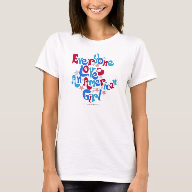 All amerikansk flicktröja t-shirt (Framsida)