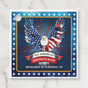 All amerikansk Födelsedagsfest Gåvor Etiketter