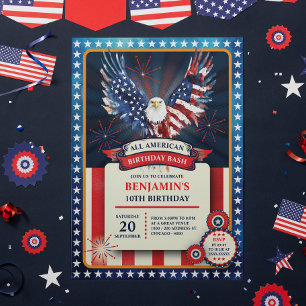 All amerikansk Födelsedagsfest Inbjudningar