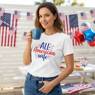All amerikansk fru 4 juli T-Shirt