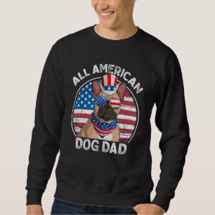 All Amerikansk Hund Pappa Fars Dag Amerikansk Flag Lång Ärmad Tröja