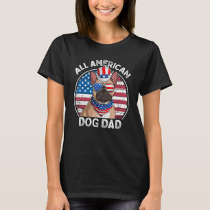 All Amerikansk Hund Pappa Fars Dag Amerikansk Flag T Shirt